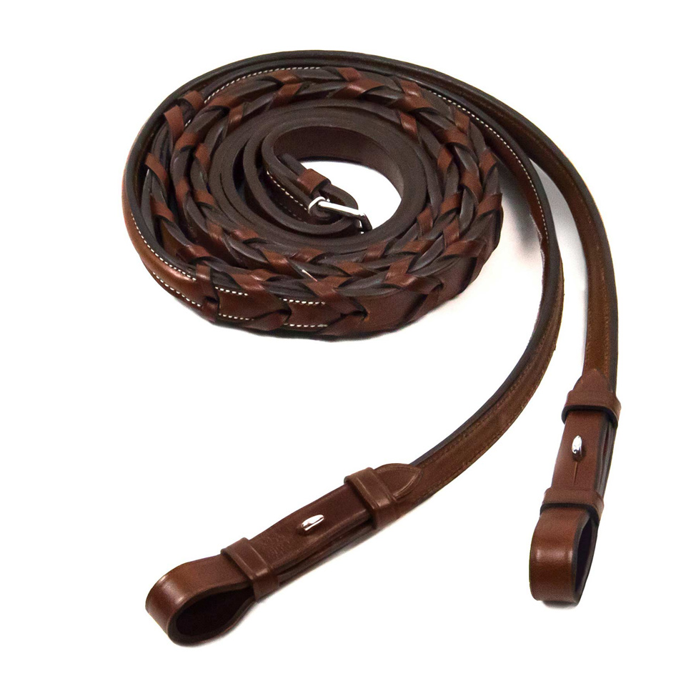 HUNTER LACED FANCY REINS - mit Zaumhaken, bestickt